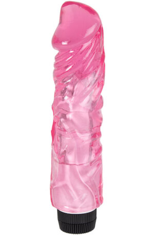 22cm Thick Realistic Vibrating Dong - Pink - Vibreeriv dildo 1