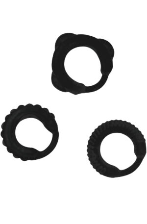 Addicted Toys Penis Ring Set Black - Peeniserõngaste komplekt 1