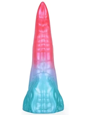 Alien Beast Cyan Rainbow Dildo 21 cm - Dragon dildo 1