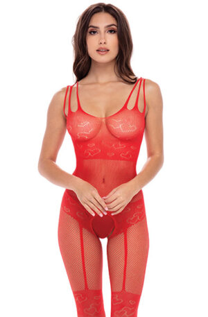 All Heart Crotchless Bodystock Red - Kehasukad 1