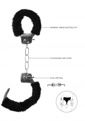 Beginner's Furry Hand Cuffs With Quick-Release Button - BDSM-i käerauad 1