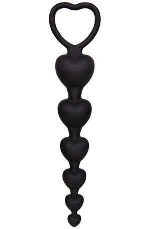 Black Silicone Anal Beads 19 cm - Anaalketid 1