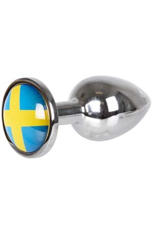 Buttplug With Swedish Flag Small - Anaaltapp metallist 1