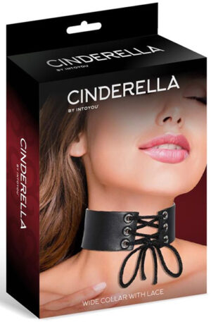 Cinderella Collar With Lace Vegan Leather O/S - BDSM Choker 1