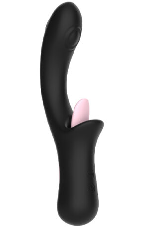 Clitoral Licking G-Spot Tapping Vibrator Black - G-punkti vibraator 1