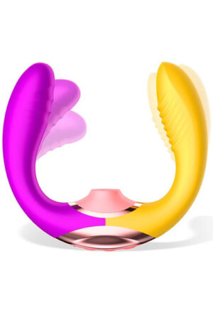 Couples Vibe 3 in 1 With Finger & Suction Tongue - Õhurõhu vibraator 1