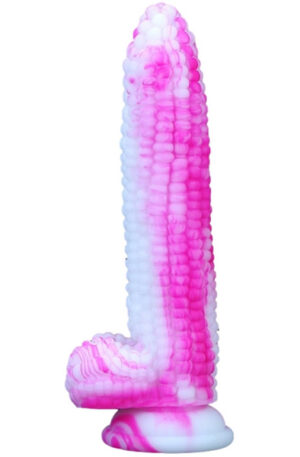 Dildo Corn Pink-White 20 cm - Dragon dildo 1
