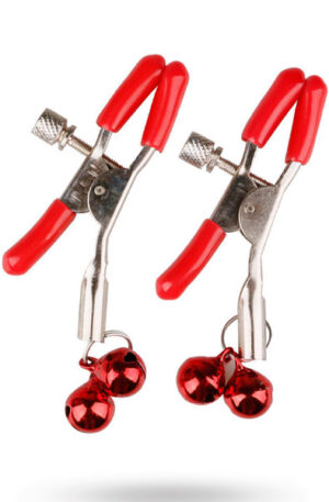 Double Bell Nipple Clamp Red - Häbememokad 1