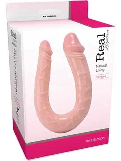 Double Curved Dildo U-shaped 15 cm - Topeltdildo annus 4