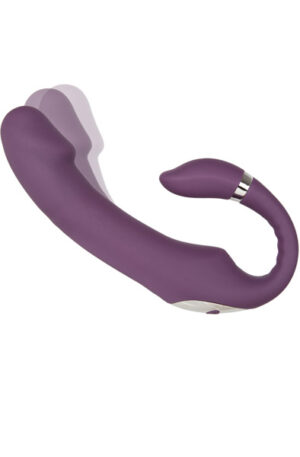 Dual Motor Bendable Stay In Place Vibrator Purple - Strap-onid 1