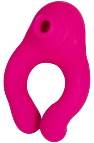 Duo Vibrating Cock Ring With Air Pressure Pink - Vibreeriv peeniserõngas 1