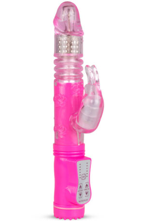Easytoys Thrusting Rabbit Vibrator Pink - Küülikuvibraator 1