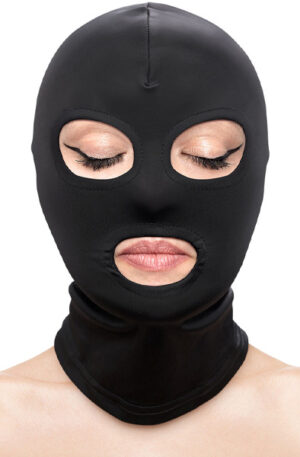 Fetish & Fashion Eyes & Mouth Hood Black - BDSM mask 1