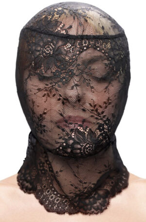 Fetish & Fashion Lace Hood Black - BDSM mask 1