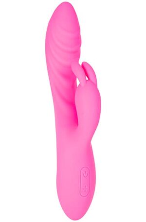 Flexible Ribbed Rabbit Vibrator Pink - Küülikuvibraator 1