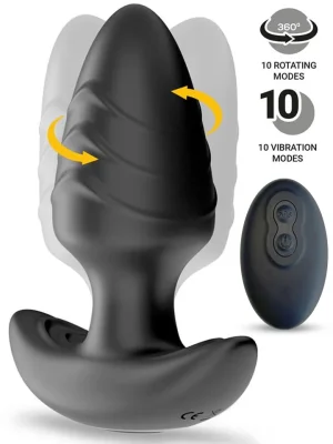 Frank Rotating & Vibrating Anal Plug With Remote - Vibreeriv anaallelu 1