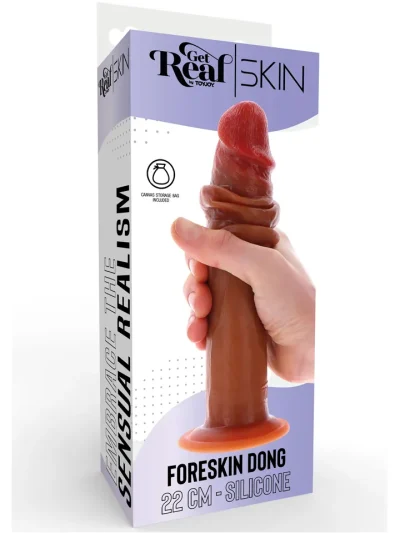 Get Real Silicone Foreskin Dong 22 cm - Elutruu dildo 5