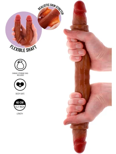 Get Real Silicone Foreskin Double Dong 40 cm - Kahekordne dildo 2