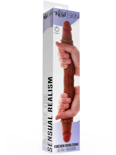 Get Real Silicone Foreskin Double Dong 40 cm - Kahekordne dildo 4