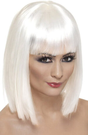 Glam Short Wig White - Parukas 1