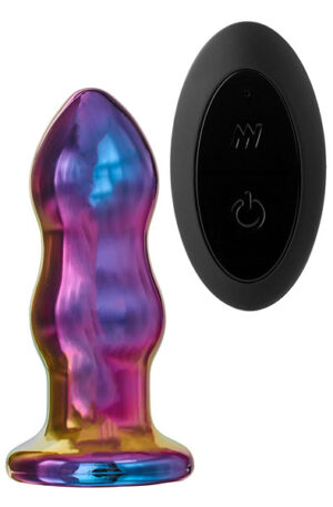 Glamour Glass Remote Vibe Curved Plug - Klaasist anaalkork 1