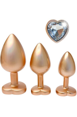 Gleaming Love Pearl Plug Set Gold - Anaallelu komplekt 1