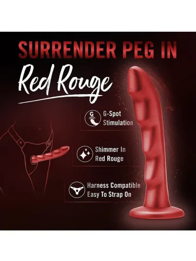 Jealousy Peg Red Rouge 17,8 cm - Dildo 4