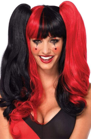 Leg Avenue Harlequin Wig Black/Red - Parukas 1