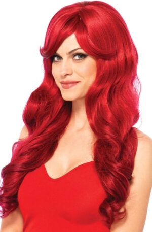 Leg Avenue Long Wavy Wig Red - Punane parukas 1