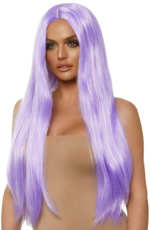 Long Straight Center Part Wig Lavender - Parukas 1