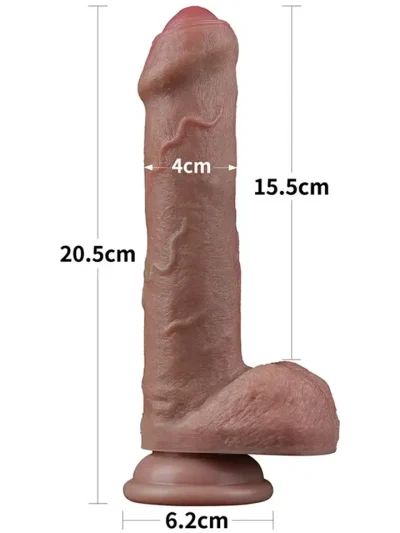 Lovetoy Dual-Layered Silicone Cock 20,5 cm - Elutruu dildo 2