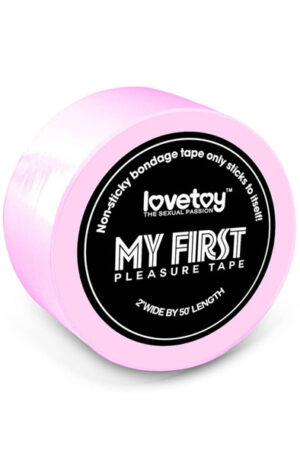 Lovetoy Non-Sticky Bondage Tape Pink 15m - Bondage lint 1