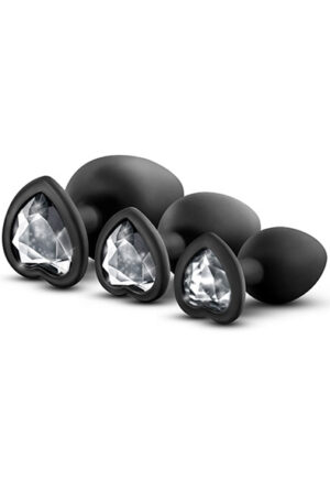 Luxe Bling Plugs Training Kit White Gems - Anaallelu komplekt 1