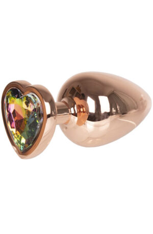 Metal Heart Plug Gold Rose Large - Tagumiku pistik 1