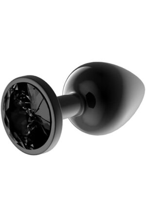 Metalic Butt Plug With Blackgem Jewel M - Anaaltapp metallist 1