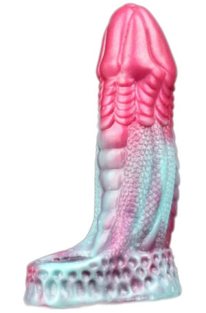 Monster Penis Sheath Leezard Blue-Pink 17 cm - Peenisepikendaja/peeniseümbris 1
