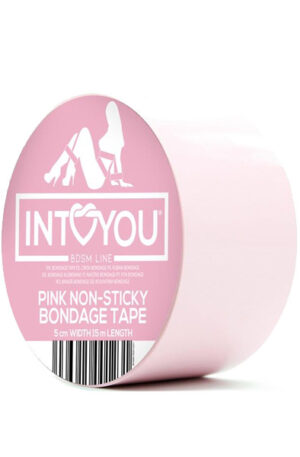 Non-Sticky Bondage Tape Pink 15 m - Bondage lint 1