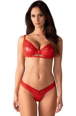 Obsessive Aliosa 2-pcs Set Red - Underklädesset 1