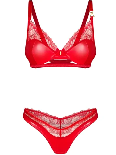 Obsessive Aliosa 2-pcs Set Red - Underklädesset 3