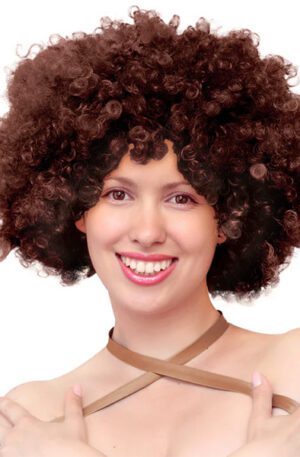 Party Wig Afro Hair Brown - Parukas 1