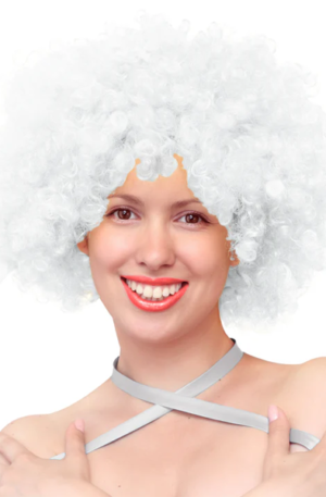 Party Wig Afro Hair White - Parukas 1