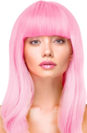 Party Wig Long Straight Light Pink Hair - Parukas 1