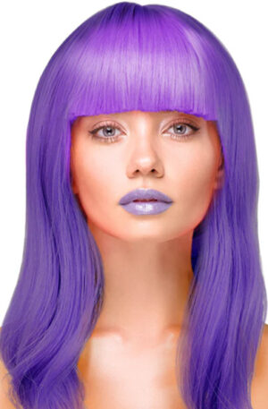 Party Wig Long Straight Purple Hair - Parukas 1