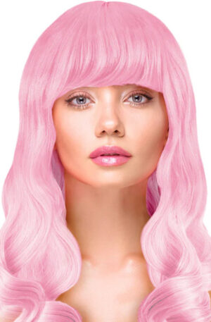 Party Wig Long Wavy Light Pink Hair - Parukas 1