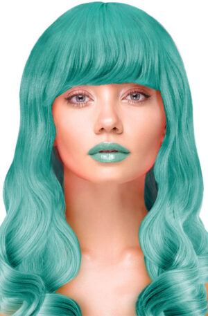 Party Wig Long Wavy Turquoise Hair - Parukas 1