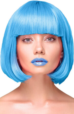 Party Wig Short Straight Blue Hair - Parukas 1