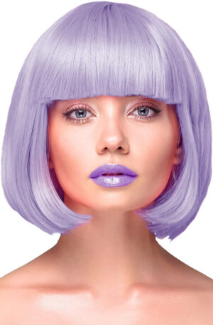 Party Wig Short Straight Purple Hair - Parukas 1