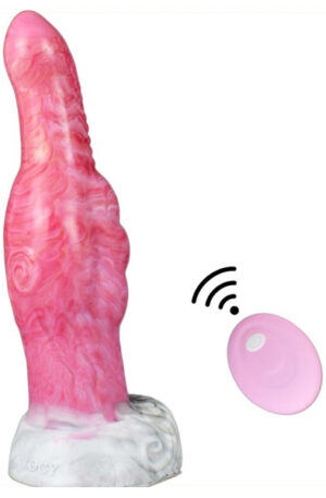 Pink Alien Faelight Vibrating Dildo 22 cm - Dragon dildo 1