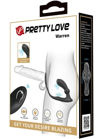 Pretty Love Warren Prostate Stimulator - Anaallelu peeniserõngaga 4