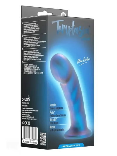 Rebellion Peg Blue Erotic 14,5 cm - Dildo 4